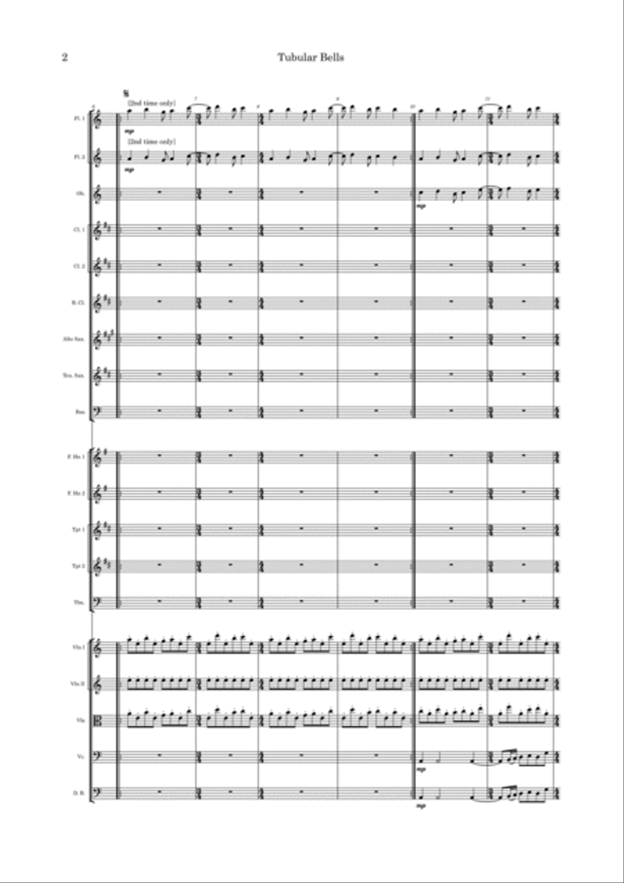 Tubular Bells Full Orchestra scores gallery preview page 2