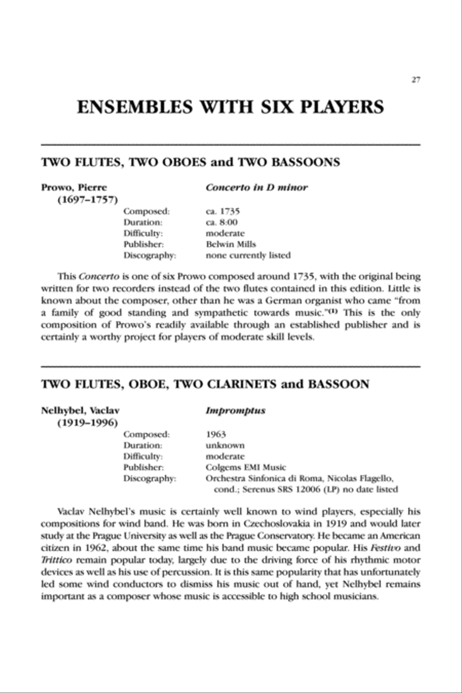 An Annotated Guide to Wind Chamber Music Collection / Songbook scores gallery preview page 4