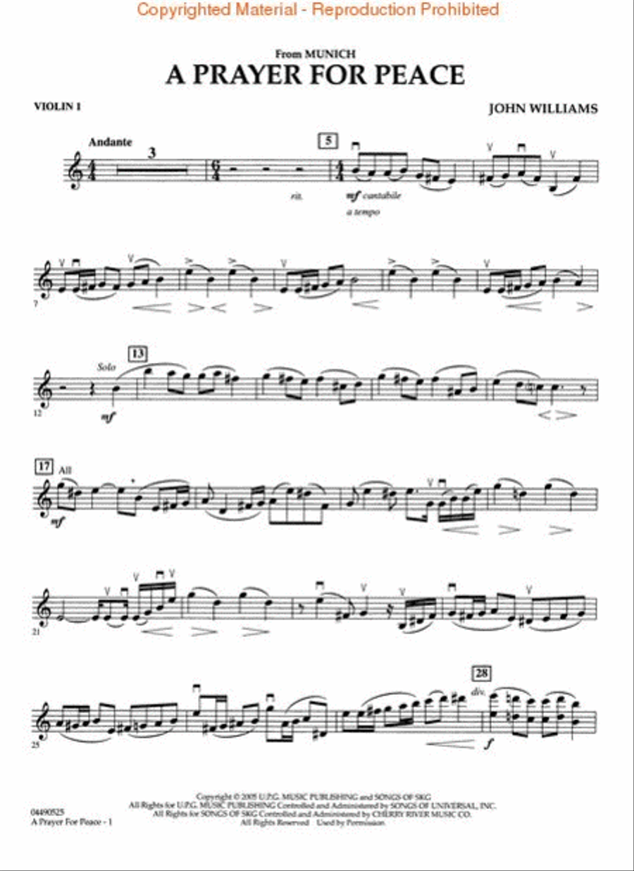 A Prayer for Peace (Avner's Theme from Munich) String Orchestra scores gallery preview page 4