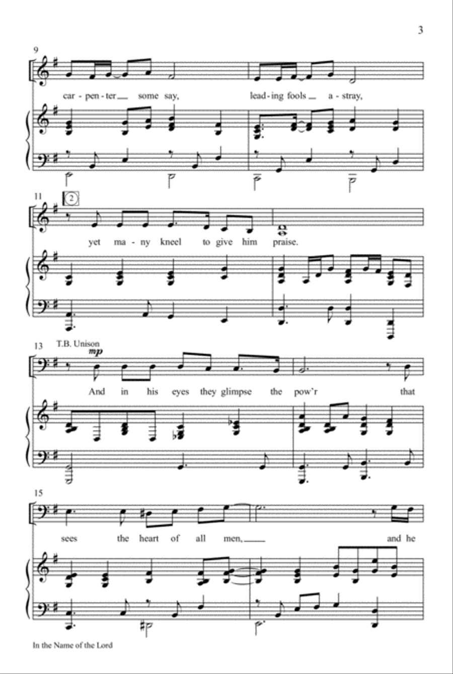 In the Name of the Lord 4-Part scores gallery preview page 3
