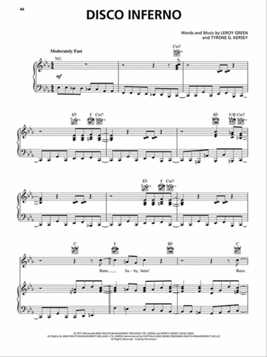 The Best Disco Songs Ever Piano, Vocal, Guitar scores gallery preview page 3