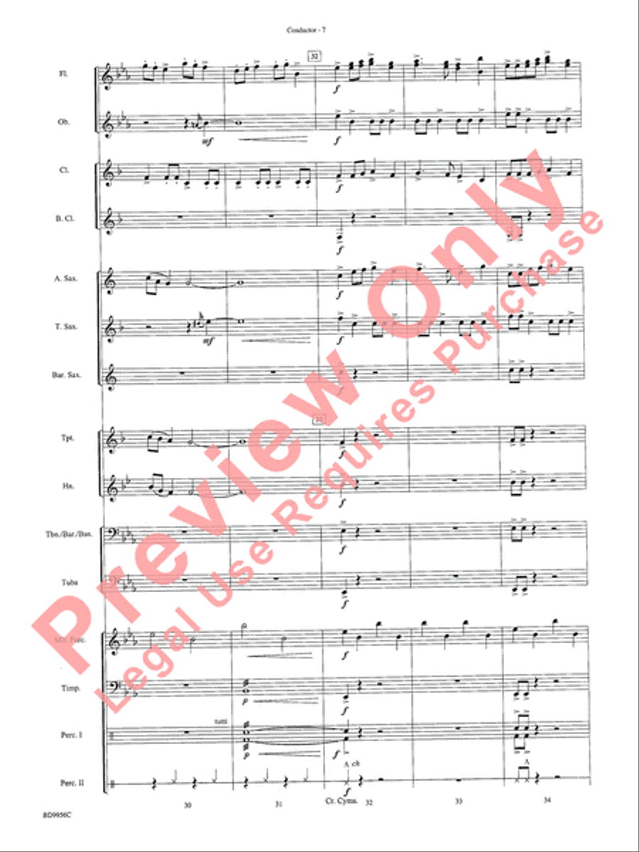 Drummer's Christmas Carol Concert Band scores gallery preview page 9