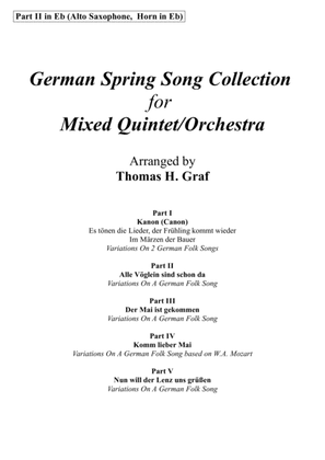 German Spring Song Collection - 5 Concert Pieces - Multiplay - Part 2 in Eb