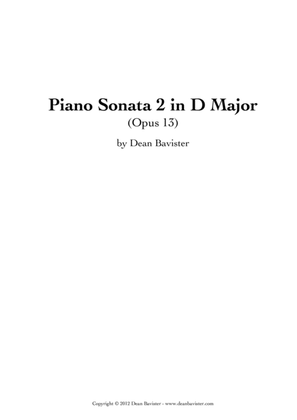 Piano Sonata 2 in D Major (Opus 13)