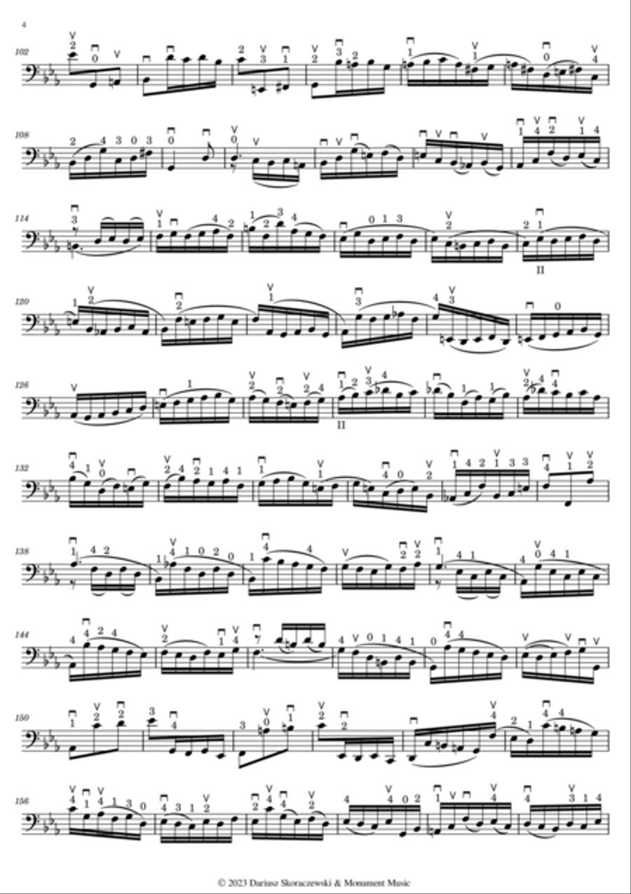 Bach - Suite No. 5 for Cello Solo in C Minor, BWV 1011 Chamber Music scores gallery preview page 4