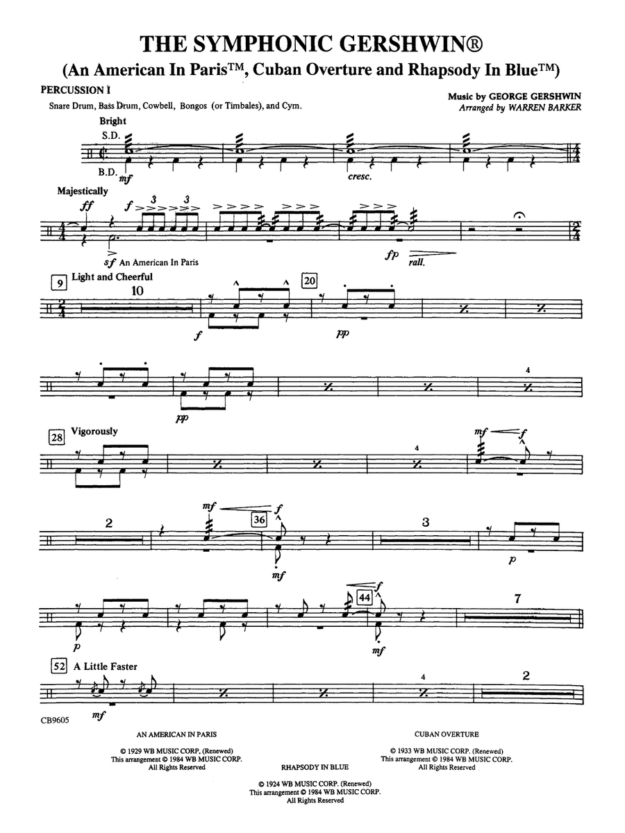 The Symphonic Gershwin: 1st Percussion