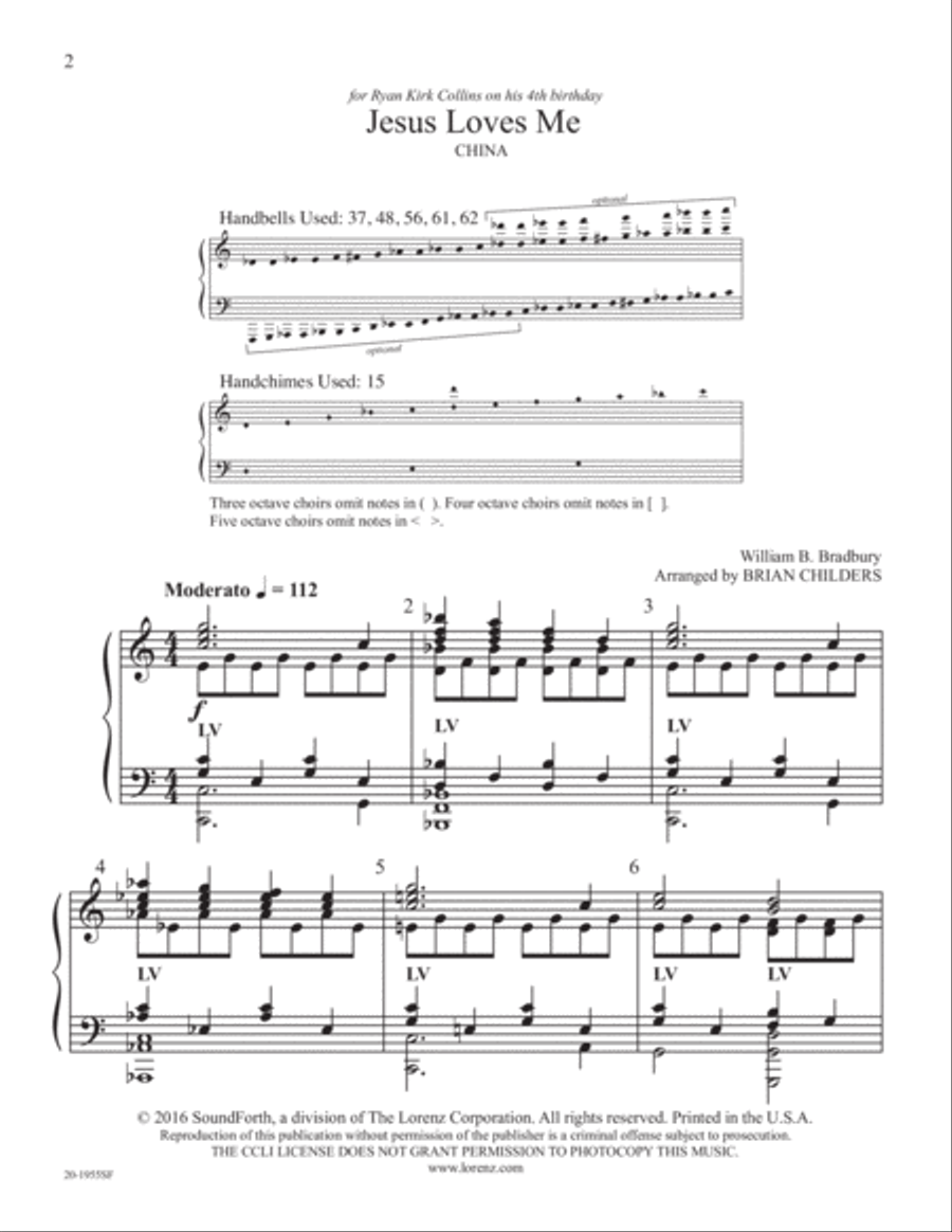 Jesus Loves Me 5-Octaves scores gallery preview page 2