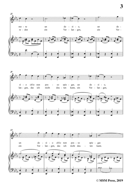 Mozart-Non so più cosa son,from 'Le Nozze di Figaro',in E flat Major,for Voice and Piano image number null