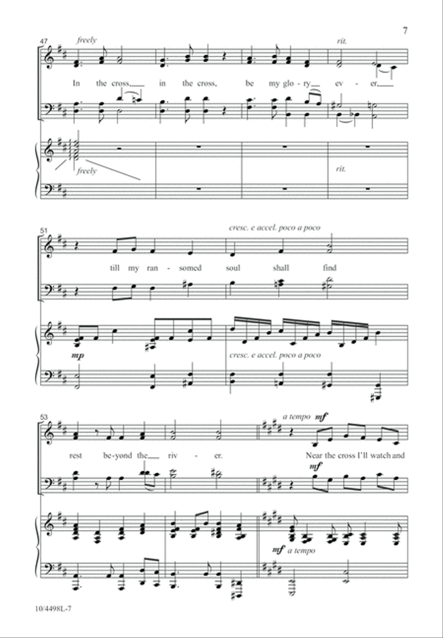 Jesus, Keep Me Near the Cross 4-Part scores gallery preview page 8