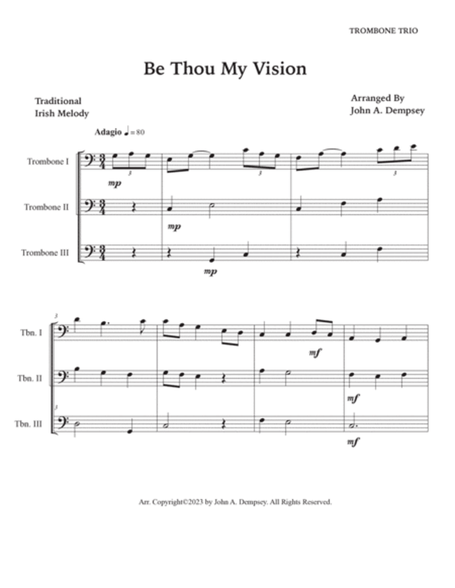 Be Thou My Vision (Trombone Trio) image number null