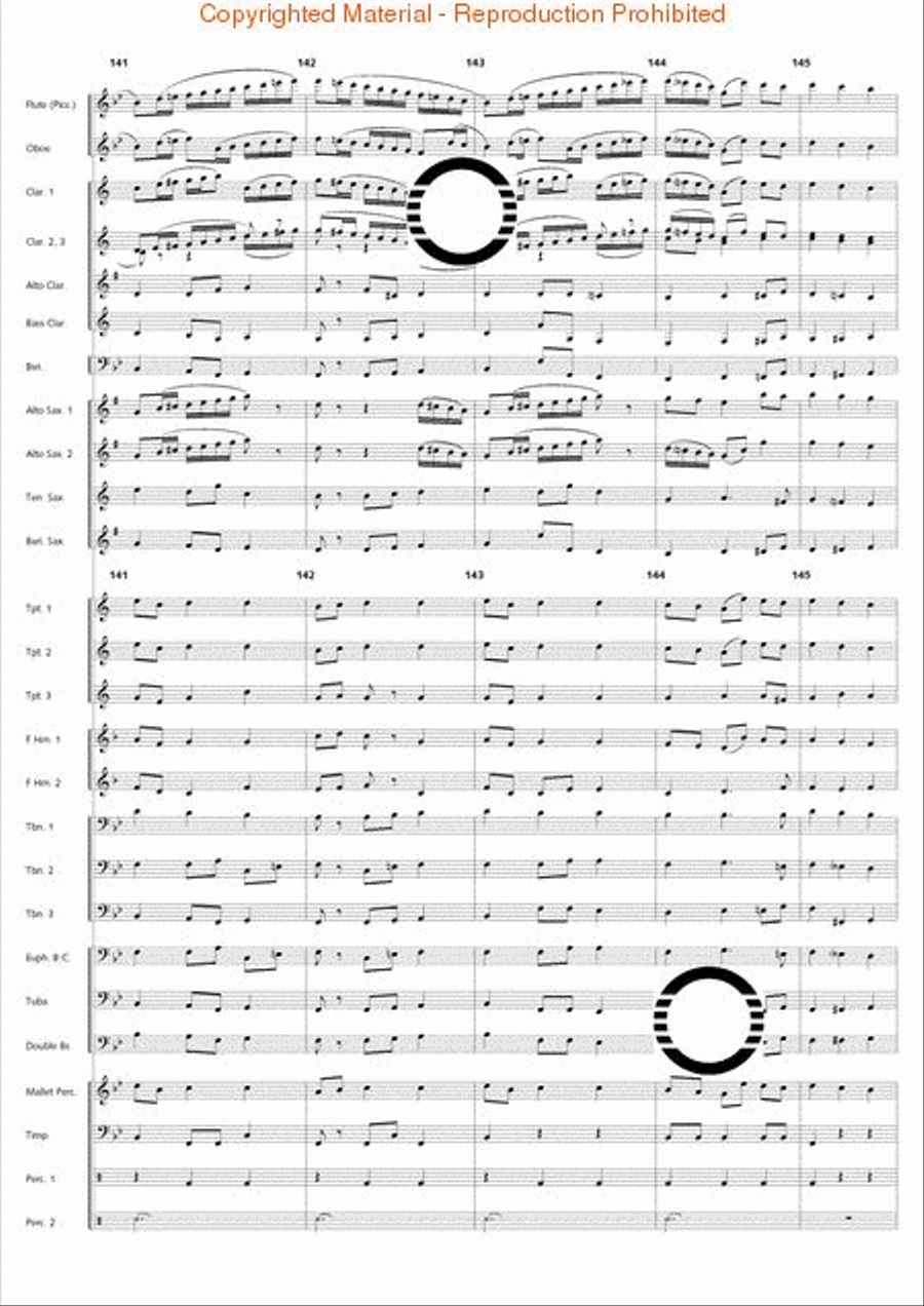 Academic Festival Overture Concert Band scores gallery preview page 30