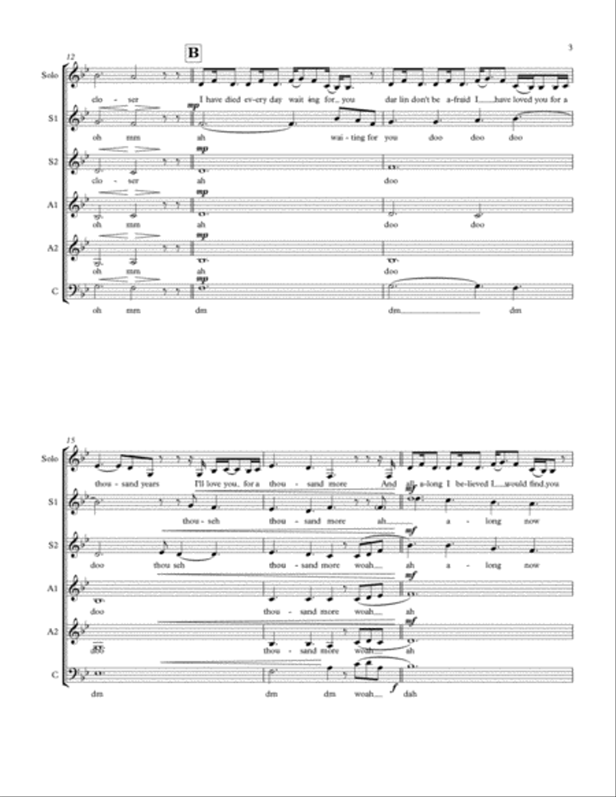 A Thousand Years SSAA scores gallery preview page 3