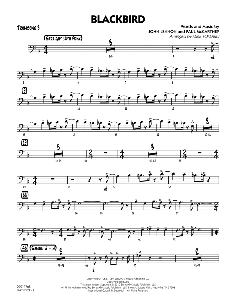 Blackbird - Trombone 3