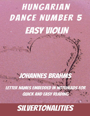 Hungarian Dance Number 5 Easy Violin Sheet Music