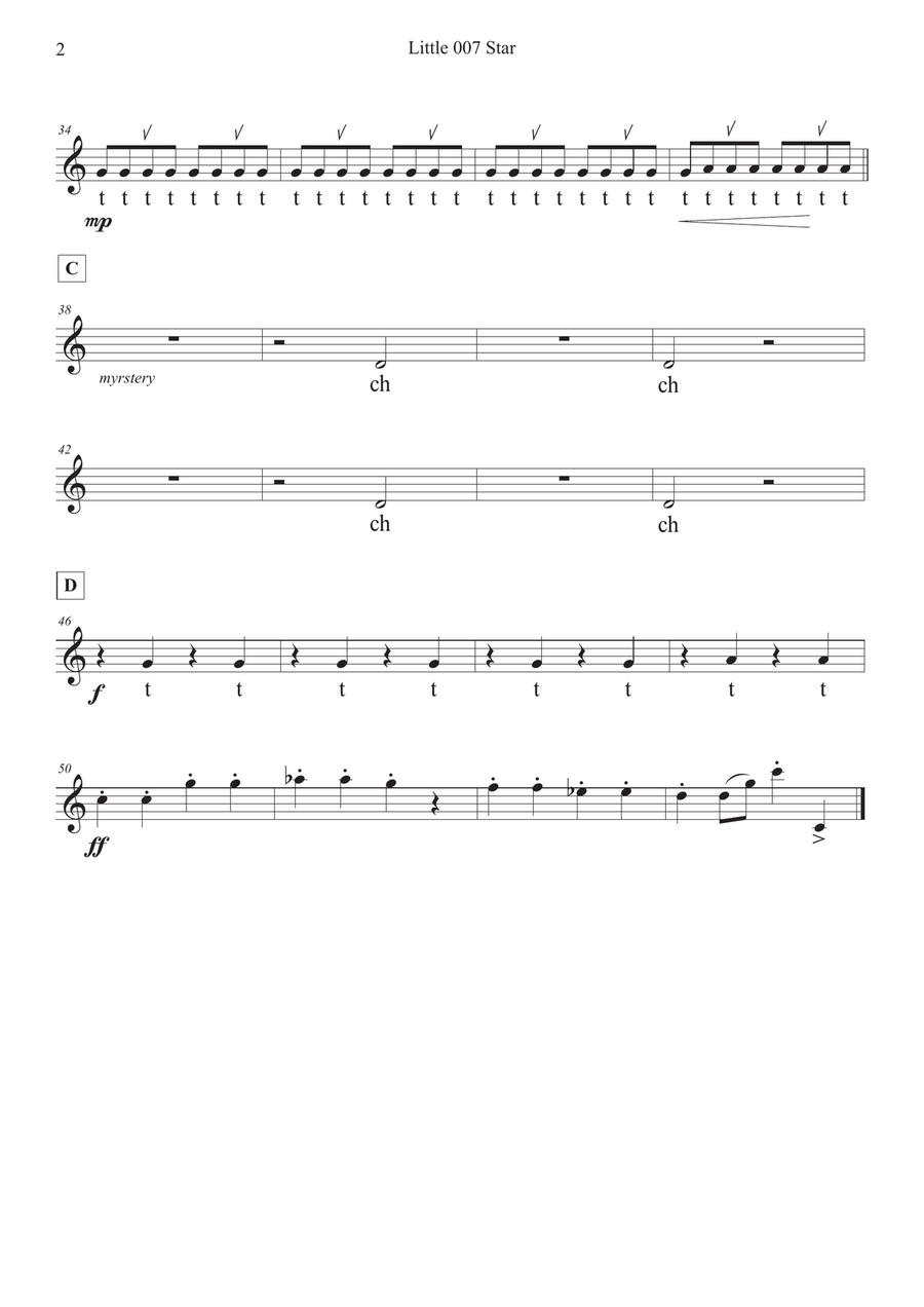 James Bond Theme Flute Quartet scores gallery preview page 6