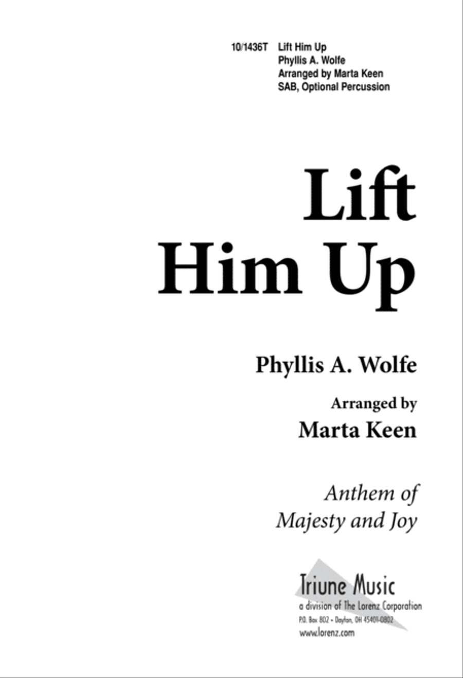Lift Him Up 3-Part scores gallery preview page 1