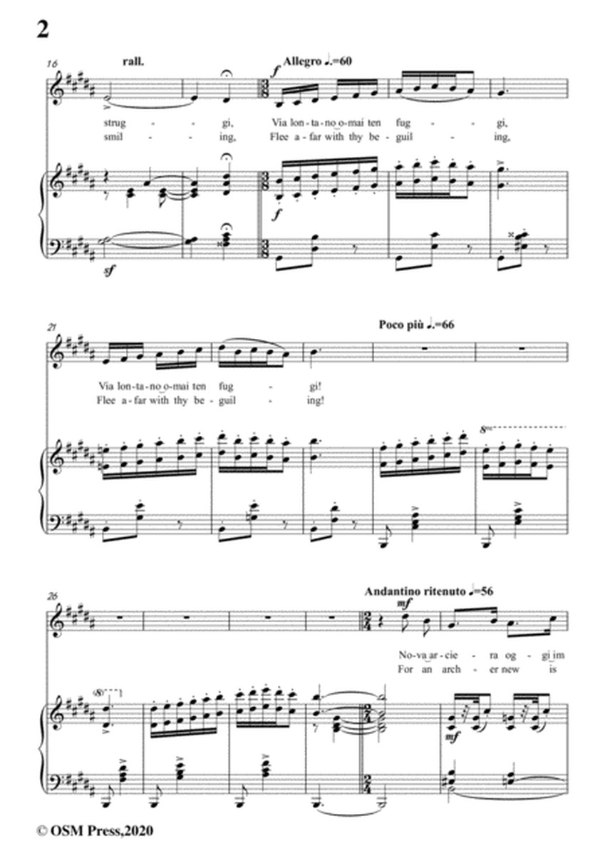 Falconieri-Nudo arciero,in B Major,for Voice and Piano