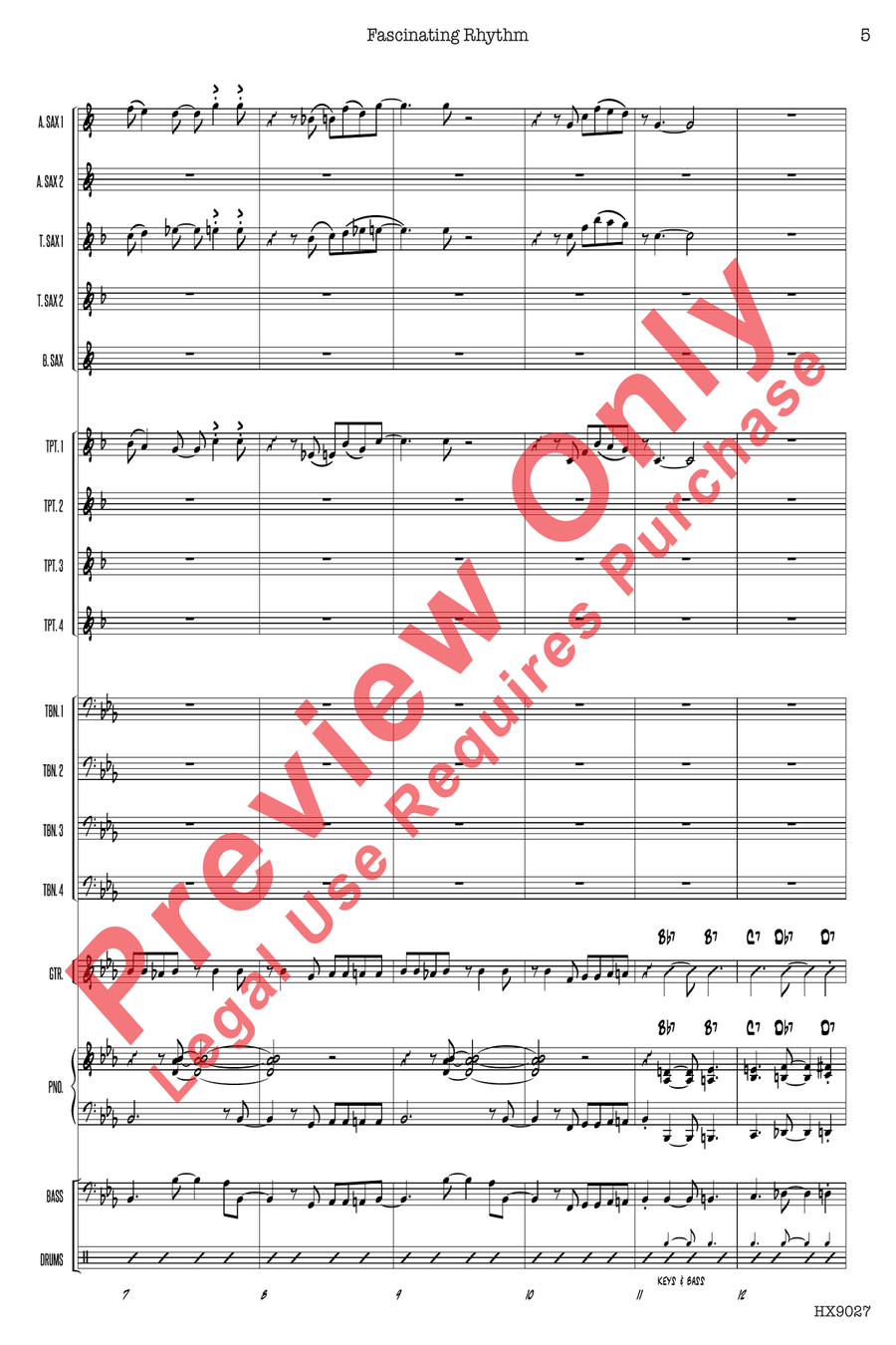 Fascinating Rhythm Jazz Ensemble scores gallery preview page 5