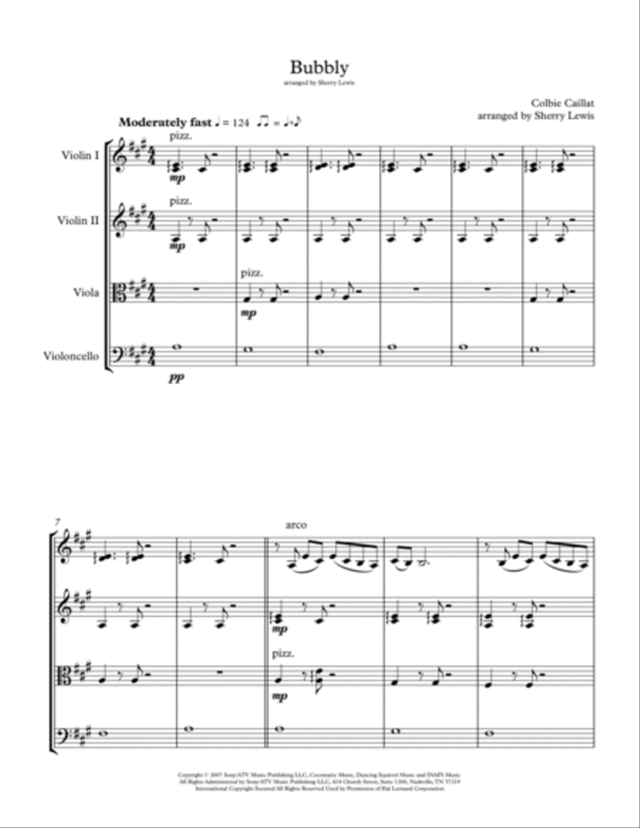 Bubbly String Quartet scores gallery preview page 4