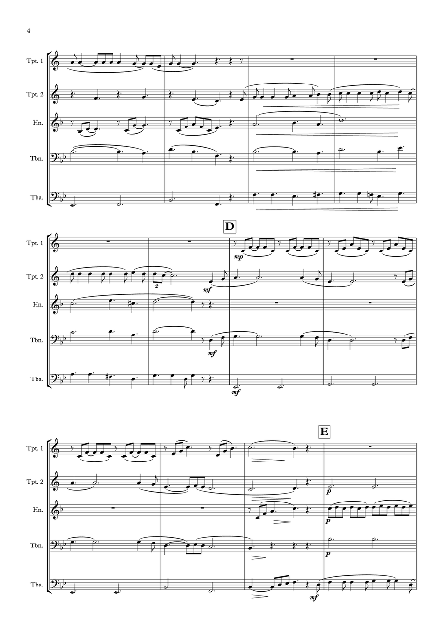 Hallelujah Brass Ensemble scores gallery preview page 4