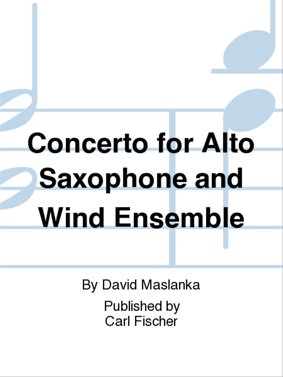 Concerto for Alto Saxophone and Wind Ensemble Concert Band scores gallery preview page 1