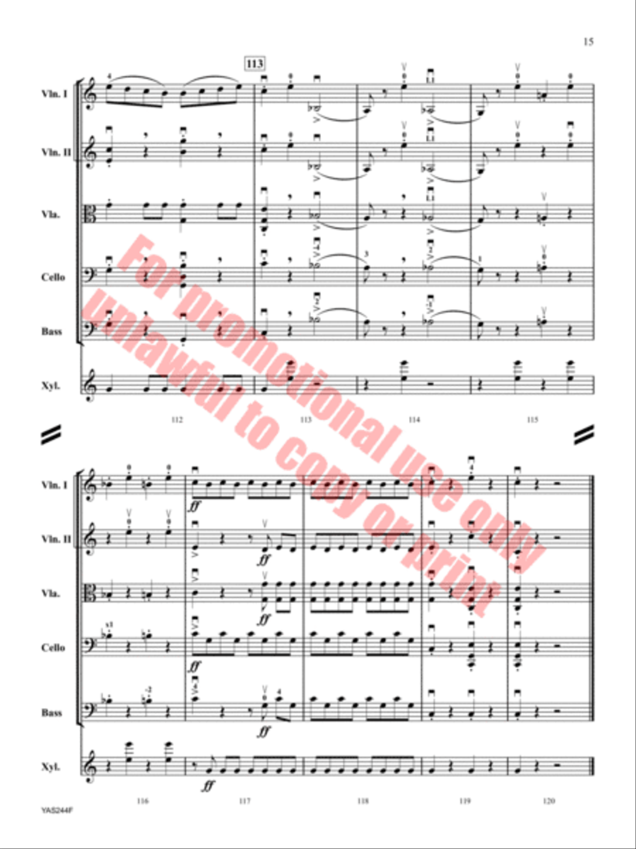 Fossils and Finale Orchestra scores gallery preview page 15