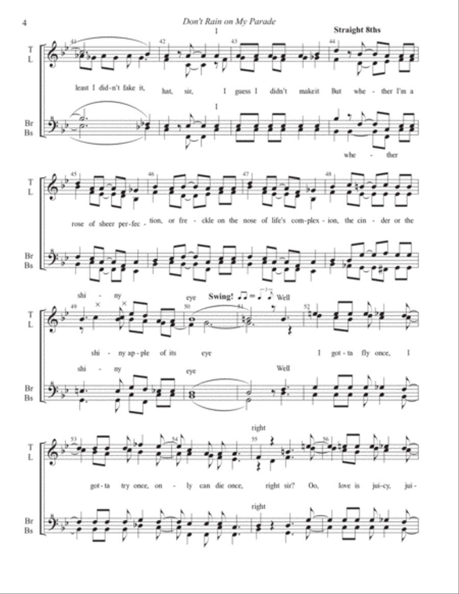 Don't Rain On My Parade SSAA scores gallery preview page 4