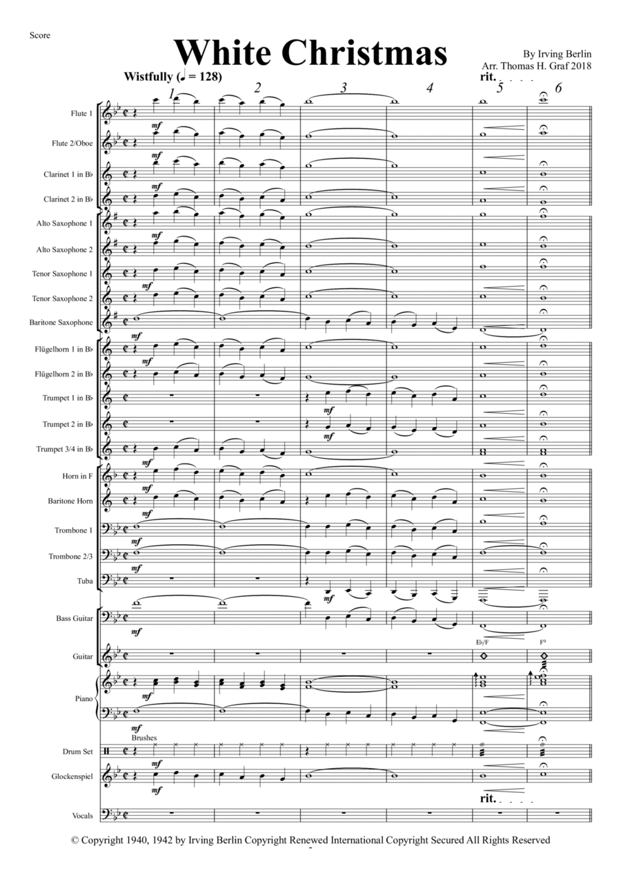 White Christmas Concert Band scores gallery preview page 1