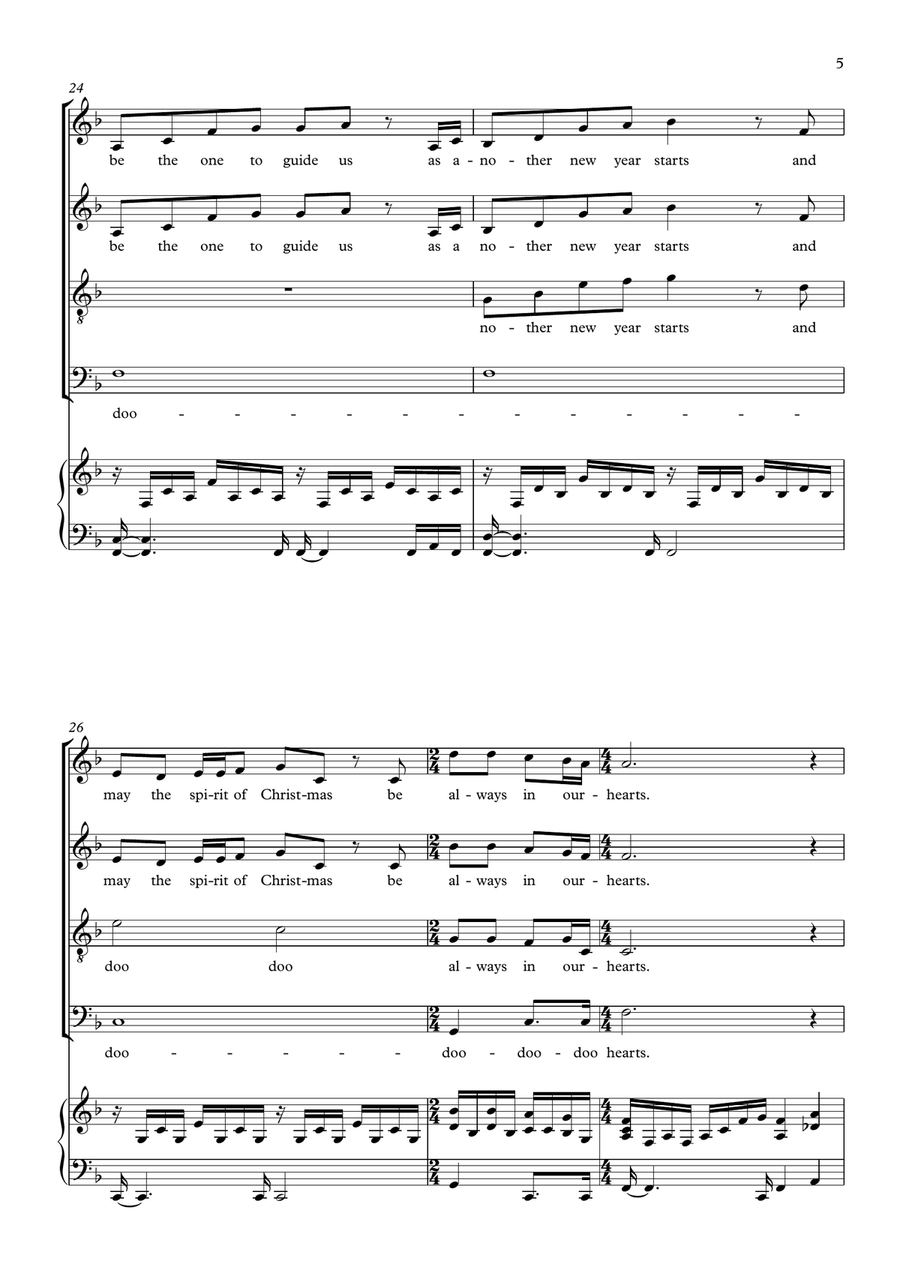 Pinoy Christmas Song Medley 4-Part scores gallery preview page 5