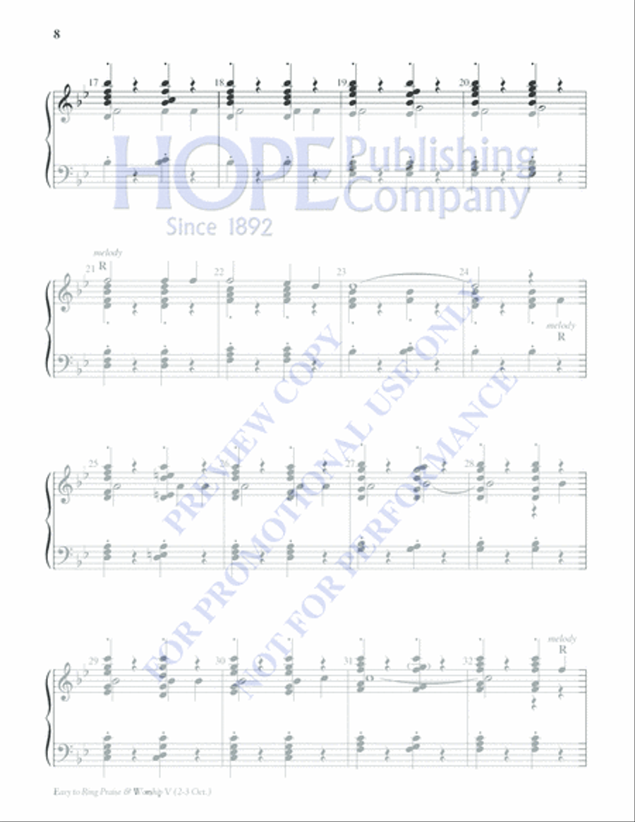 Easy to Ring Praise and Worship 3-Octaves scores gallery preview page 8