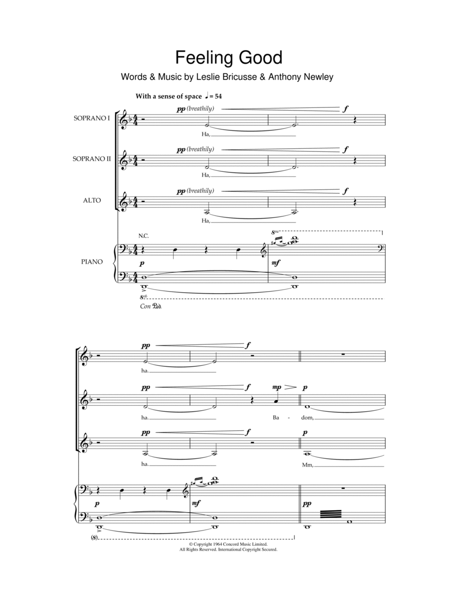 Feeling Good SSA scores gallery preview page 1