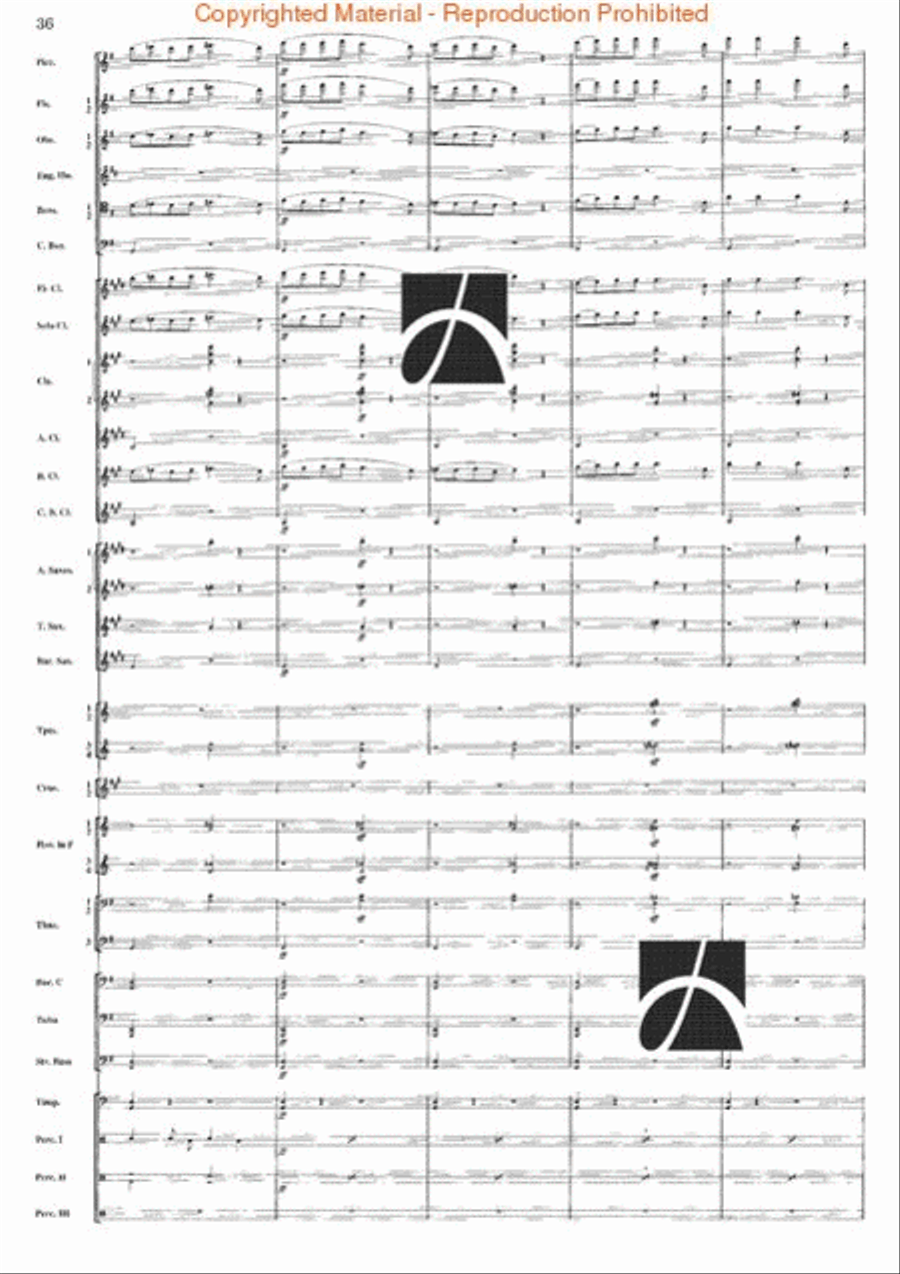 Belkis, Regina Di Saba (Part II) Concert Band scores gallery preview page 36