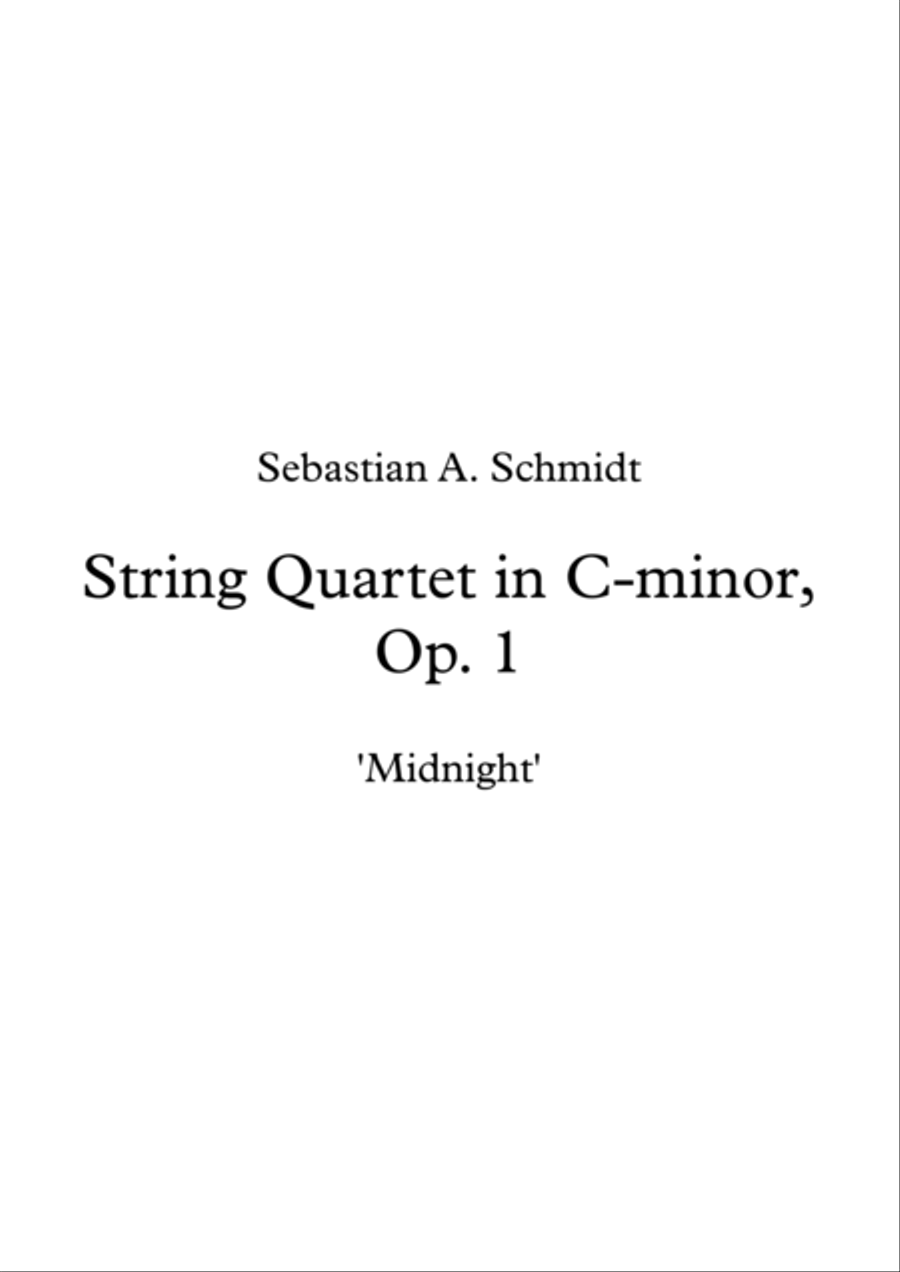 String Quartet in C-minor, Op. 1 - 'Midnight' String Quartet scores gallery preview page 1
