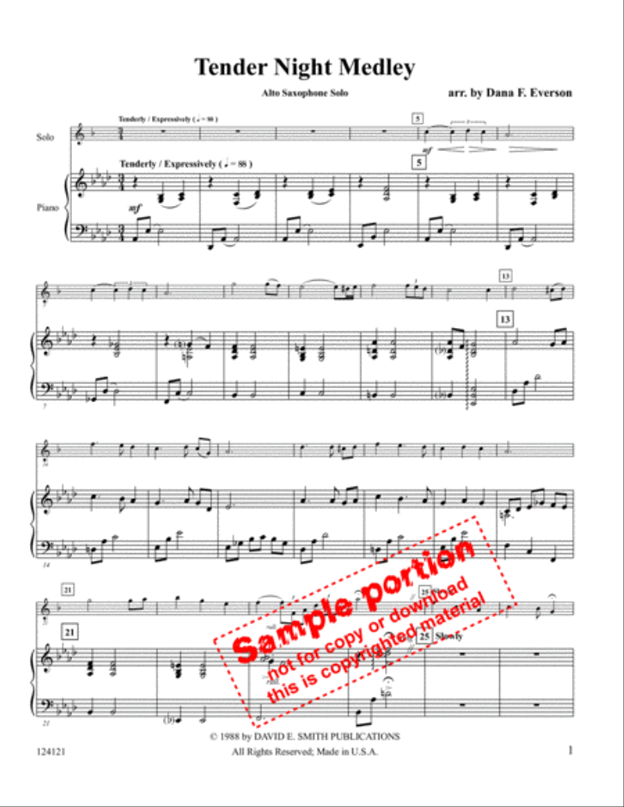 Tender Night Medley Flute scores gallery preview page 2