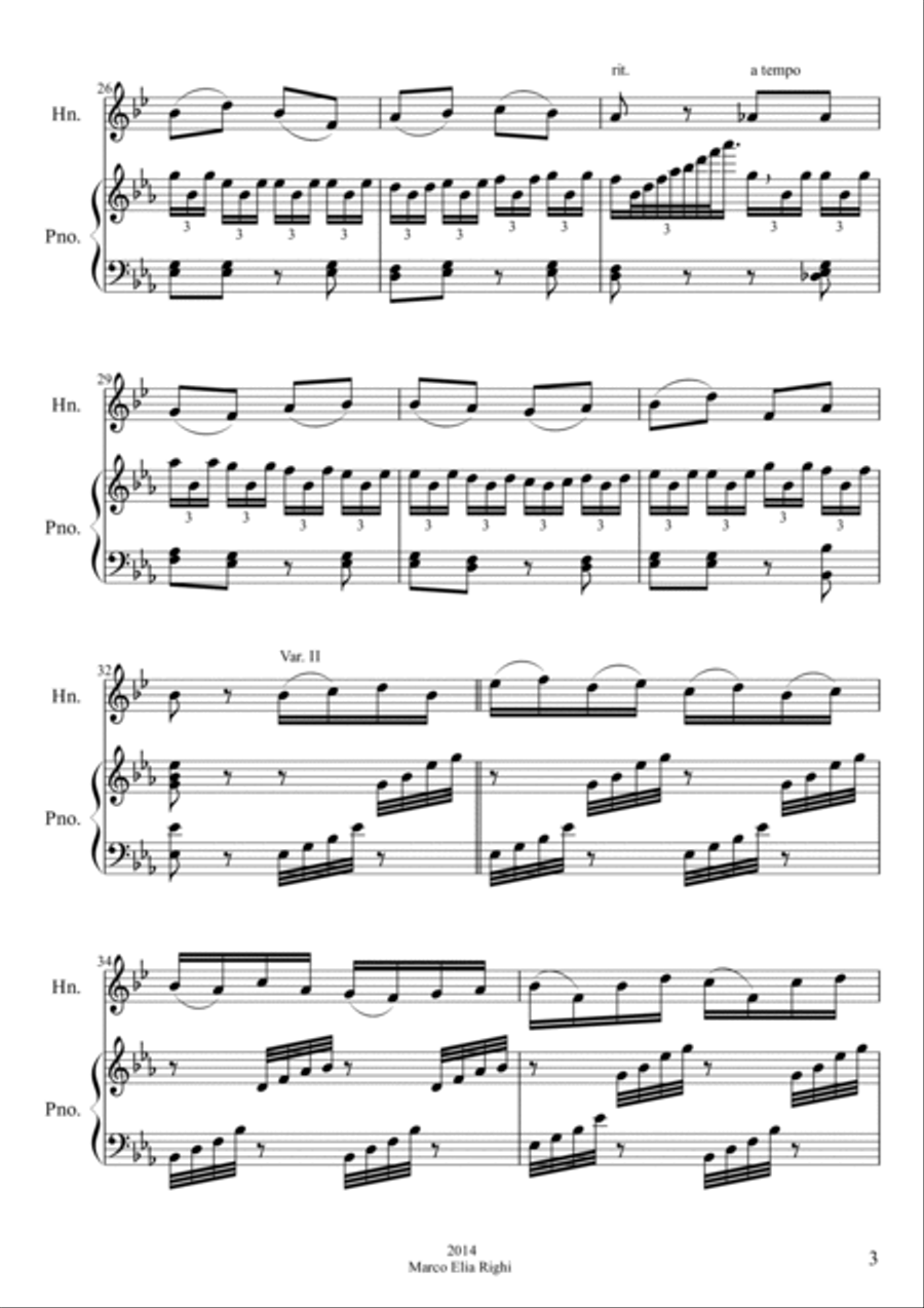 Variations on a theme by Beethoven Brass Duet scores gallery preview page 3