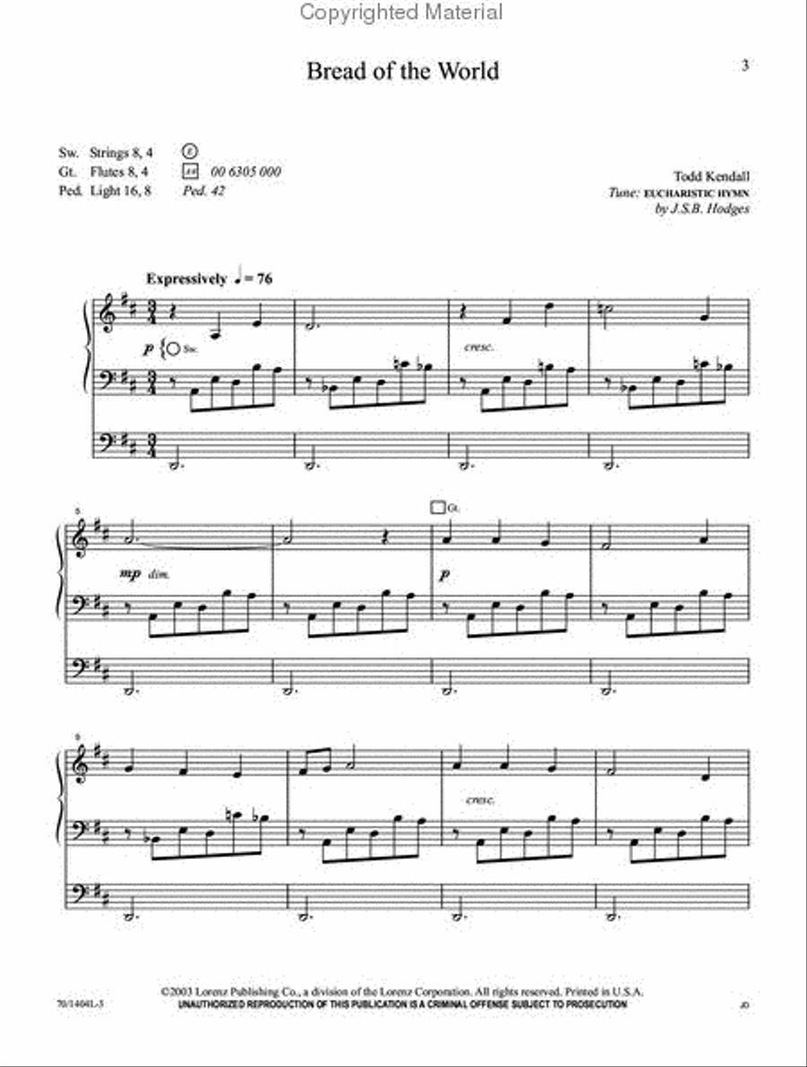 Here at Your Table, Lord Organ Solo scores gallery preview page 2