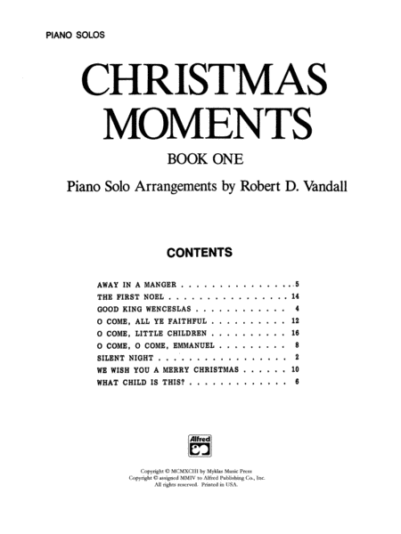 Christmas Moments, Book 1