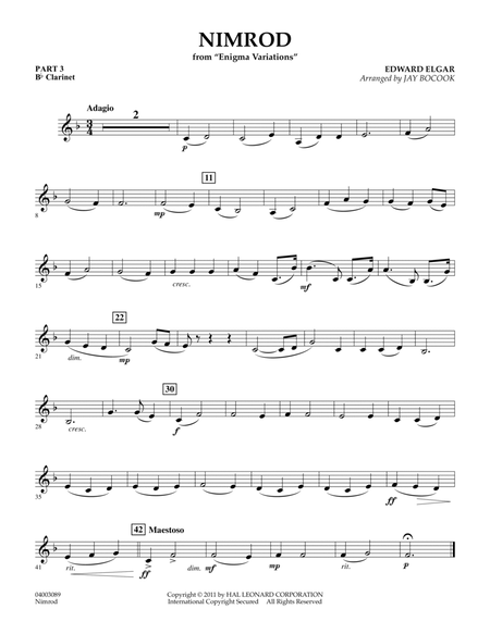 Nimrod (from Enigma Variations) - Pt.3 - Bb Clarinet
