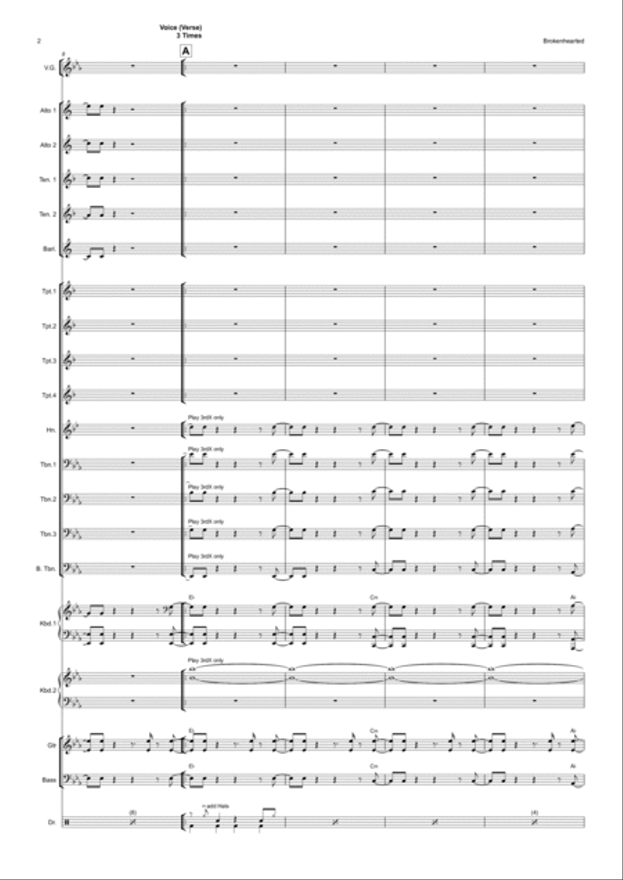 Brokenhearted Saxophone scores gallery preview page 2
