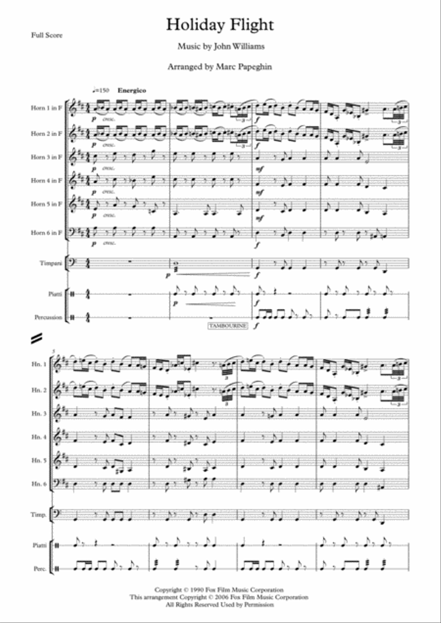 Holiday Flight (from "Home Alone") // French Horn Sextet image number null