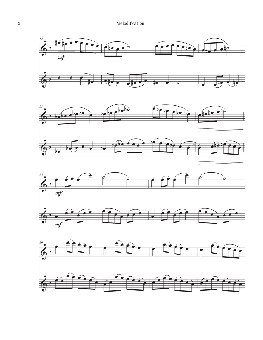 Melodification (Clarinet Duet) Clarinet Duet scores gallery preview page 2