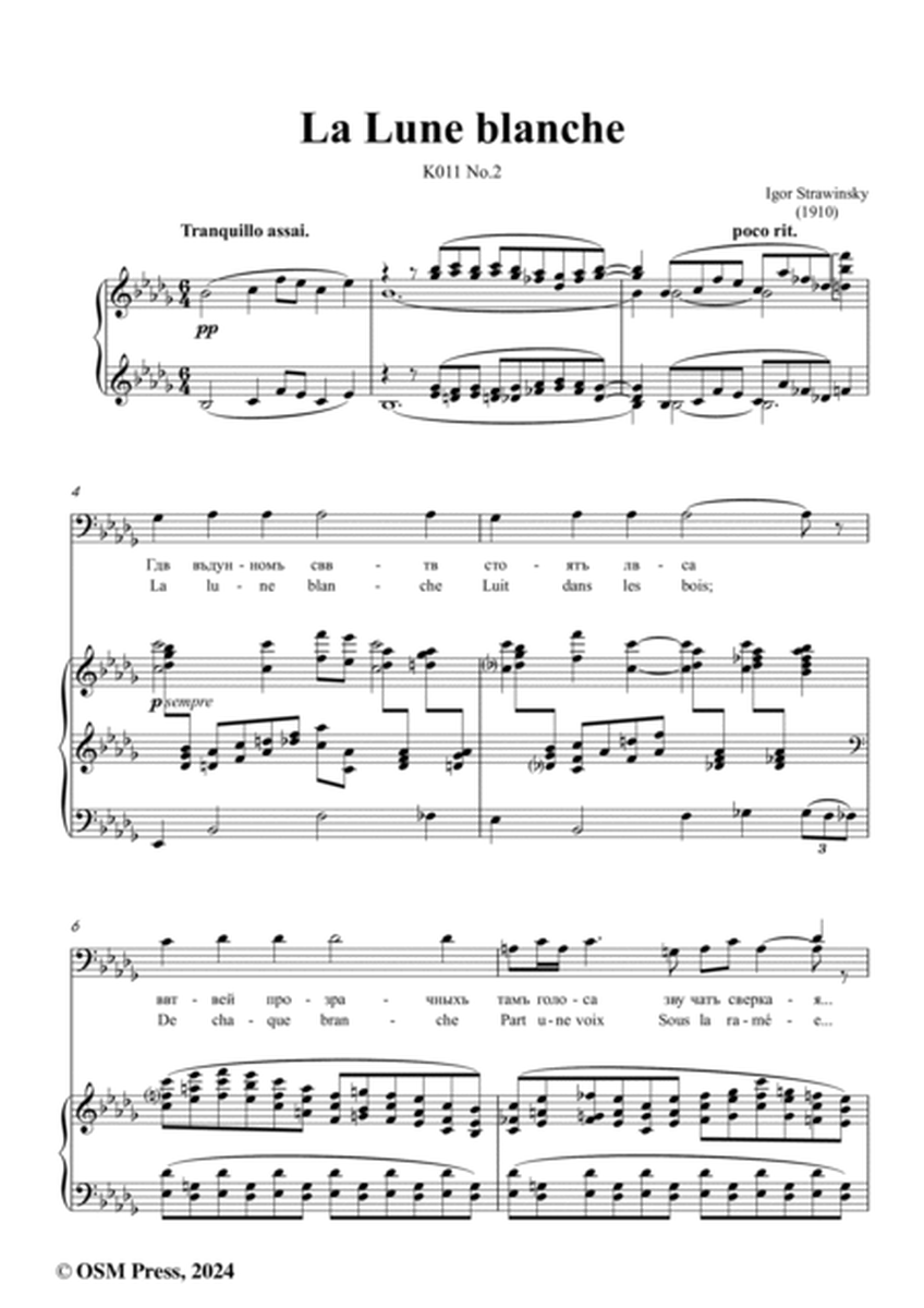 Stravinsky-La Lune blanche(1910),K011 No.2,in b flat minor