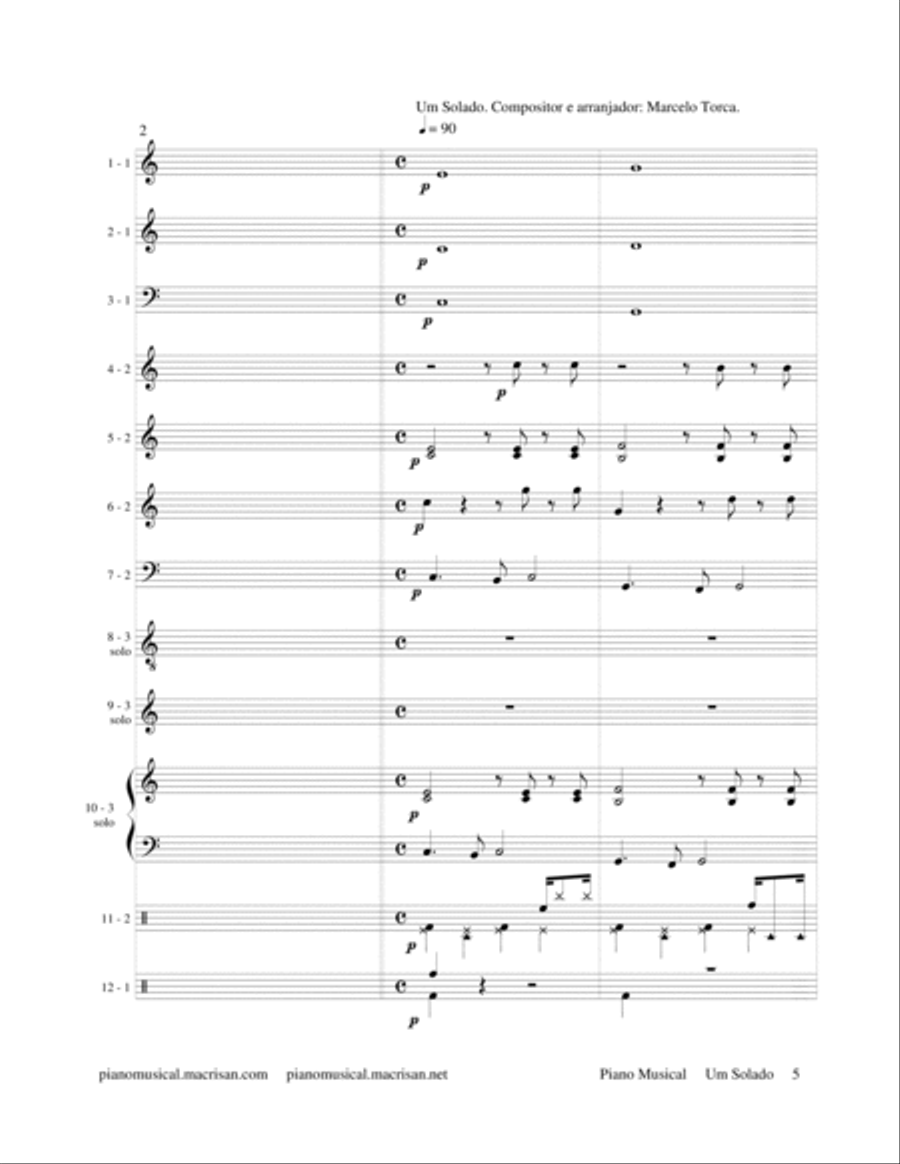 Piano Musical: Um Solado Piano Musical: Um Solado Jazz Ensemble scores gallery preview page 5