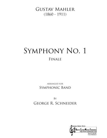 Mahler Symphony No. 1 (Finale) Transcribed for Concert Band image number null