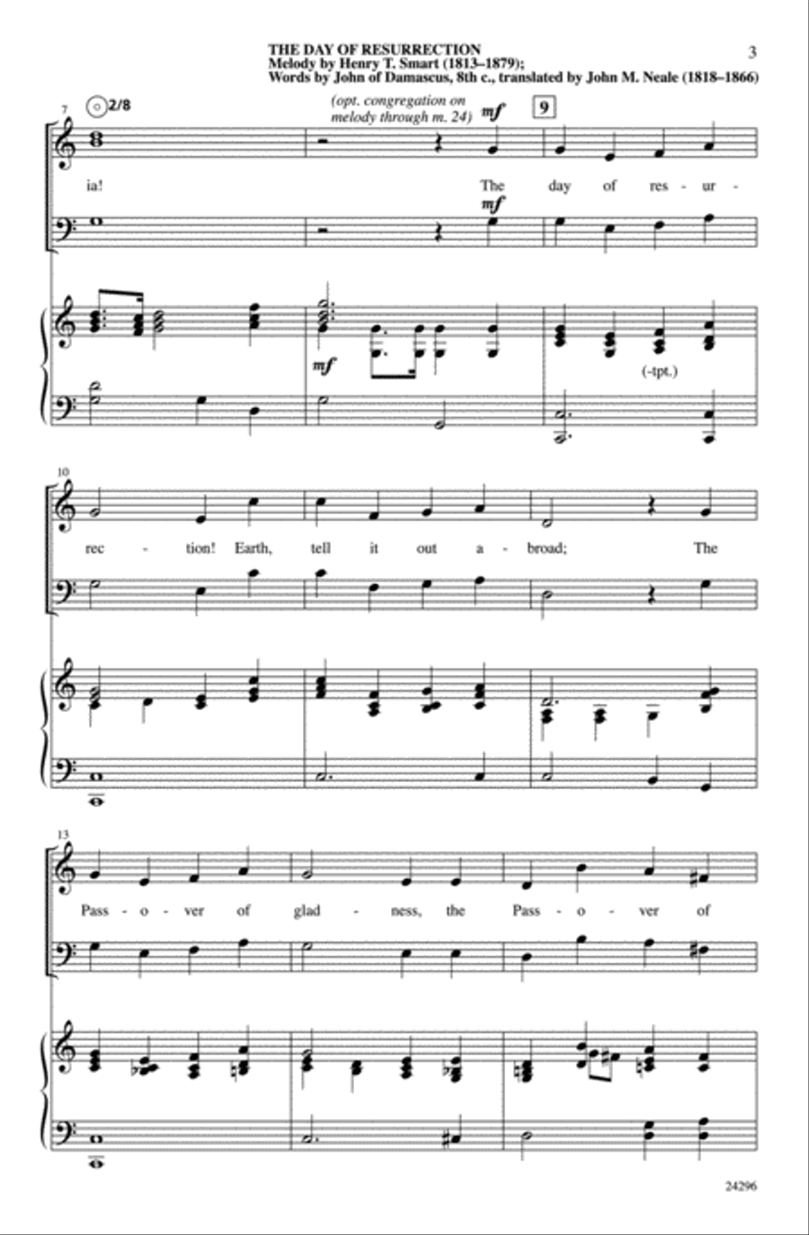 Alleluia, He Is Risen! 3-Part scores gallery preview page 3