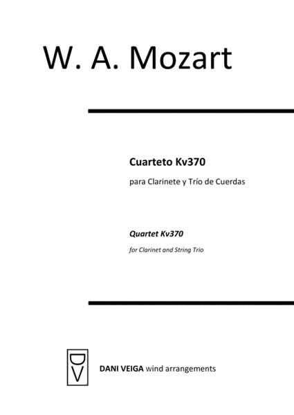 Mozart - Clarinet Quartet Kv370 with String Trio (from Oboe Quartet) image number null
