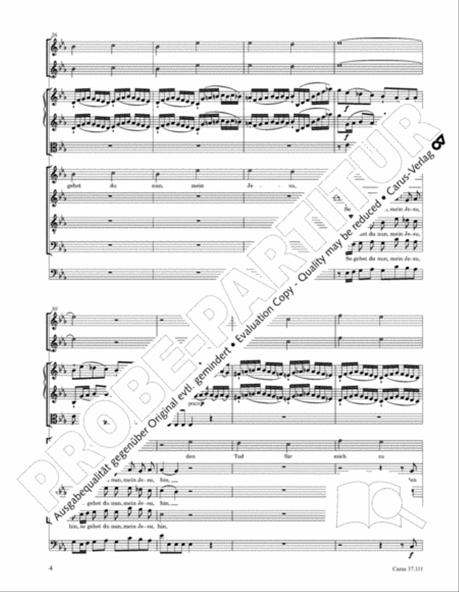 Markuspassion. Werkausgabe Reihe 1, Bd. 7 (Homilius) 4-Part scores gallery preview page 18