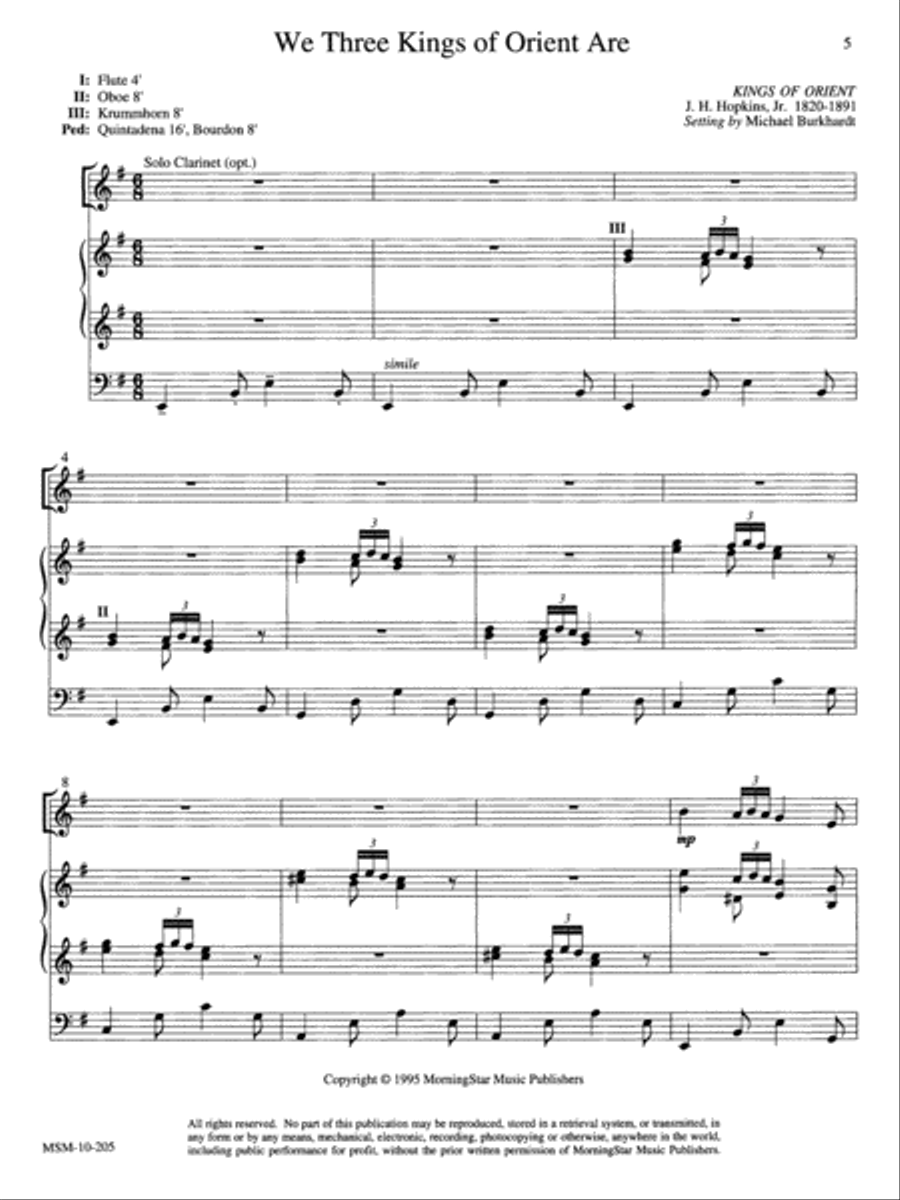 Two Hymn Improvisations for Epiphany Clarinet Solo scores gallery preview page 4