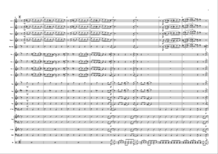 Entry of the Gladiators (for Big band) Jazz Ensemble scores gallery preview page 3