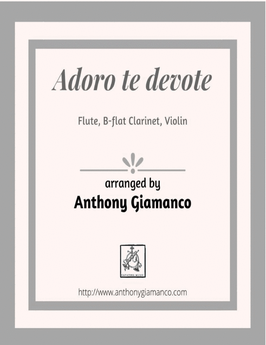 Adoro Te Devote (Flute, B-flat Clarinet, Violin) image number null